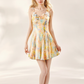 Seaside Vacation Dopamine Short Skirt Oil Painting Printed Suspender Dress R5214