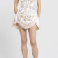 White floral series tube top waist bud skirt homecoming dress R3520