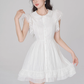 White chiffon dress women's summer ruffled short skirt new high waist A-line small white skirt R4497