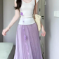 Gentle temperament white short-sleeved T-shirt skirt generous and decent beautiful outfit suit R0878