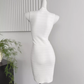 V-neck sleeveless knitted dress, elegant and slim, hip-hugging, high-end vest dress R0284