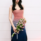 Design suspender dress high waist summer waist slimming gradient irregular long skirt R3328