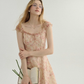 French floral dress fairy dress holiday short dress suspender dress R2769