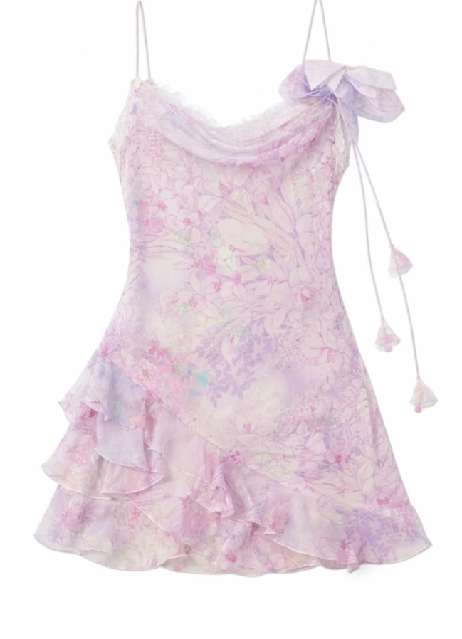 Gentle Lavender Homecoming Dress ,A-Line Spaghetti Straps Short Prom Dress RS793