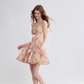 French suspender skirt floral dress high-end wear short skirt summer skirt R2767