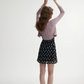 French style black skirt floral suspender skirt short dress R2696