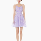 Purple fairy lace chiffon suspender dress women's summer waist mesh skirt R4181