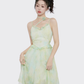 Small fresh and chic skirt embroidered suspender dress women's summer irregular mid-length skirt R4118