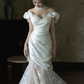 Elegant White Mermaid Sweetheart Lace Embroidery Bodycon Maxi Wedding Dress RS767