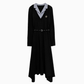 French Hepburn style black v-neck dress 2025 new irregular skirt R1932