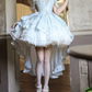 Pretty Pale Blue Pleated Birthday Dress A-Line Off-the-shoulder Corset Hi-Lo Quinceanera Dress RS802