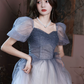 Elegant Starry Sky Color Prom Dress A-Line Square Corset Hi-Lo Evening Dress RS803