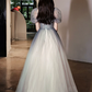Elegant Starry Sky Color Prom Dress A-Line Square Corset Hi-Lo Evening Dress RS803