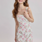 French floral suspender skirt short dress summer wear short skirt high-end small skirt for women R3485