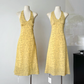Halter neck dress summer floral slim long dress R2105