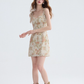 French floral suspender skirt short dress holiday wear short skirt petite skirt women summer R3491