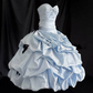 Clean Pleated Bow Women's Homecoming Dress Pale Blue Corset Short Prom Dress Birthday Dress RS2759