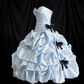 Clean Pleated Bow Women's Homecoming Dress Pale Blue Corset Short Prom Dress Birthday Dress RS2759