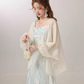 French beautiful apricot thin sunscreen shirt with suspender skirt top jacket R1920