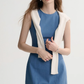 French style waist dress short skirt sleeveless suspender skirt petite vest short skirt R3556