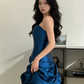 Pretty Pleated Strapless Women's Homecoming Dress Navy Corset Short Prom Dress Birthday Dress RS2760
