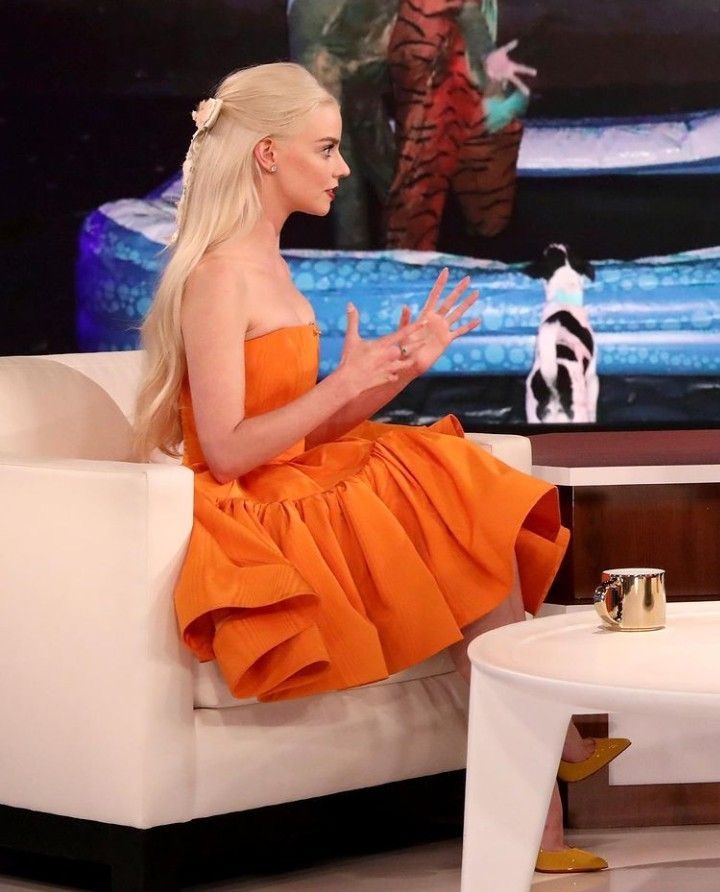 Orange bandeau princess fluffy dress homecoming dress R2500