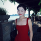 Pure desire sexy suspender dress 2025 new slim retro wine red slim waist a-line long skirt R1541