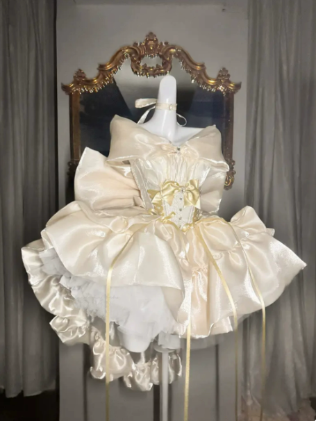 Charming Ivory Homecoming Dress ,A-Line Bateau Bow Corset Short Prom Dress RS834