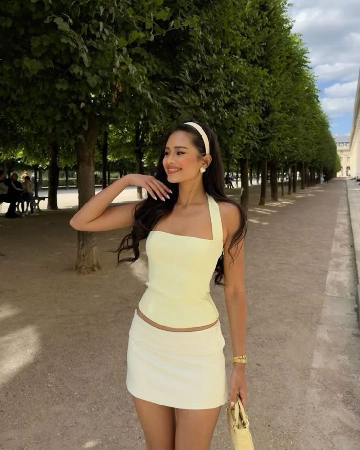 Yellow hip-hugging tight homecoming dress R2457