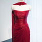Red strapless fitted long ball gown/bridal dress R8977