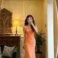 Light blue off-the-shoulder rhinestone-embellished fitted mermaid skirt elegant ball gown R8608