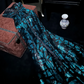 Dark green strapless floral sequined fitted long ball gown R7050