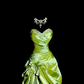 Green strapless fitted waist slim-fitting ball gown with a full skirt exudes classic elegance R8100