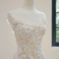 White lace halter-neck fitted long ball gown/bridal dress R8522