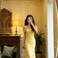 Light blue off-the-shoulder rhinestone-embellished fitted mermaid skirt elegant ball gown R8608