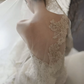 White strapless lace waist slim sexy long dress bridal gown R6052