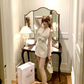 White halter neck slim waist hip sexy short skirt homecoming dress R4229