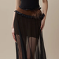 Black suspenders slim waist slim sexy long skirt homecoming dress R4389