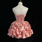 Strapless satin waisted puffy princess dress for homecoming R4918