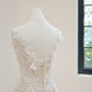 White lace halter-neck fitted long ball gown/bridal dress R8522
