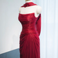 Red strapless fitted long ball gown/bridal dress R8977