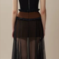 Black suspenders slim waist slim sexy long skirt homecoming dress R4389