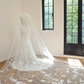 White halter-neck fitted lace floral sexy long ball gown/bridal dress R8482
