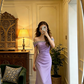Light blue off-the-shoulder rhinestone-embellished fitted mermaid skirt elegant ball gown R8608
