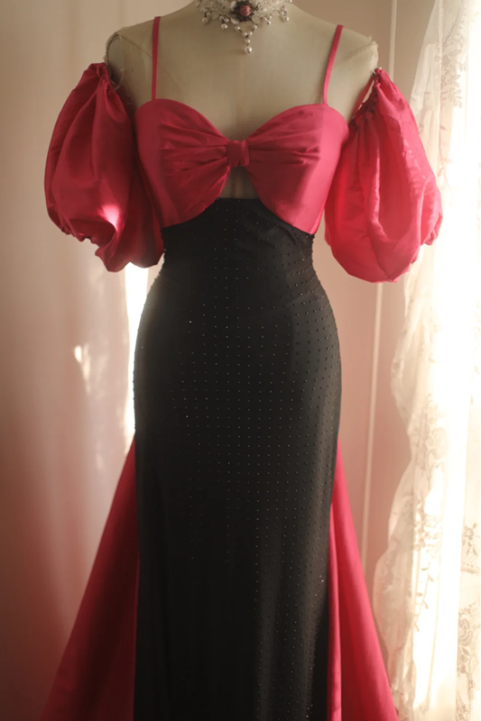 Pink halter-neck fitted bodycon long ball gown R6770