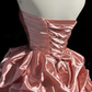 Strapless satin waisted puffy princess dress for homecoming R4918