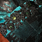 Dark green strapless floral sequined fitted long ball gown R7050