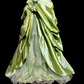 Green strapless fitted waist slim-fitting ball gown with a full skirt exudes classic elegance R8100