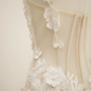 White halter-neck fitted lace floral sexy long ball gown/bridal dress R8482