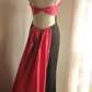 Pink halter-neck fitted bodycon long ball gown R6770